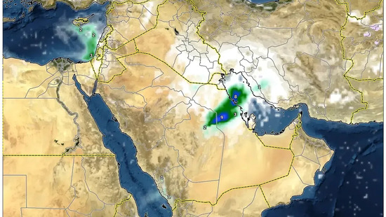 أمطار غزيرة تُغرق الرياض – هطول 5.5 مم وهبّات رياح 28 كم/س يوم الاثنين 15 ديسمبر 2025