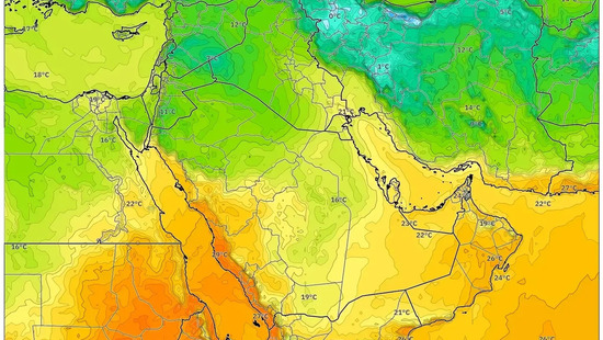 هبّات رياح بسرعة 80 كم/س تهدّد الشرق الأوسط في 24 ديسمبر 2025