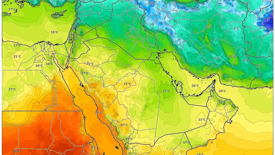 أجواء دافئة وجافة في 23 يناير 2026 – ارتفاع في درجات الحرارة وسماء صافية