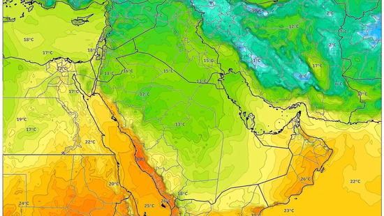 توقعات عطلة نهاية أسبوع مشمسة ودافئة في السعودية: 24–26 يناير 2026 – حرٌّ صحراوي جاف ونسائم لطيفة في الأفق!