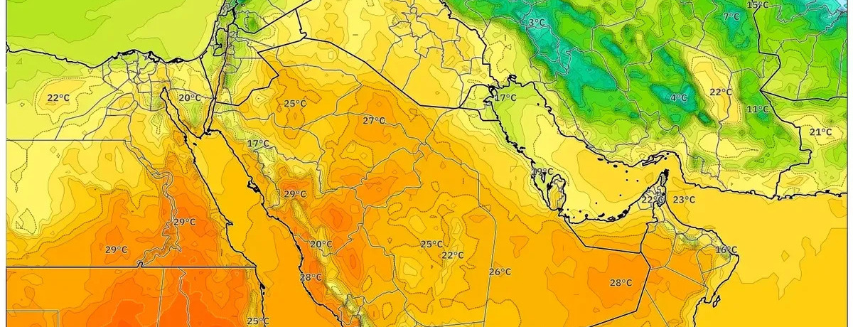 الأسبوع القادم: 2–8 فبراير 2026 موجة دفء مشمسة: عظمى حتى 32°م مع أجواء صافية