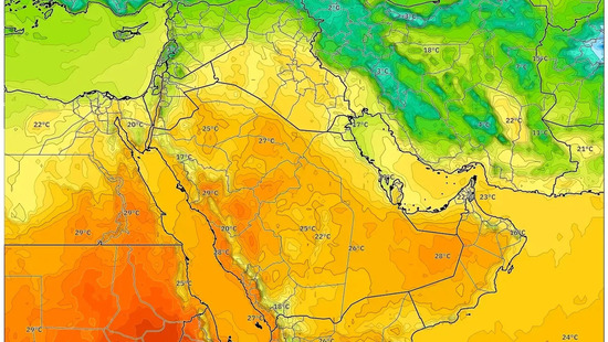 الأسبوع القادم: 2–8 فبراير 2026 موجة دفء مشمسة: عظمى حتى 32°م مع أجواء صافية