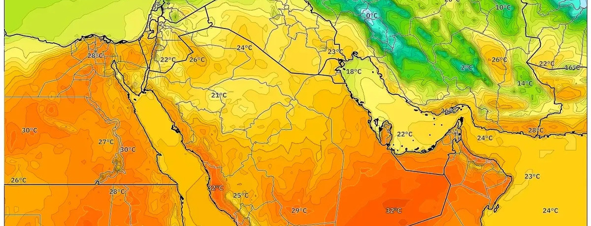هل تحتاج لتعديل خططك الأسبوع المقبل؟ 15-9 فبراير 2026 موجة دفء مشمسة: العظمى تلامس 32°م تحت سماء صافية